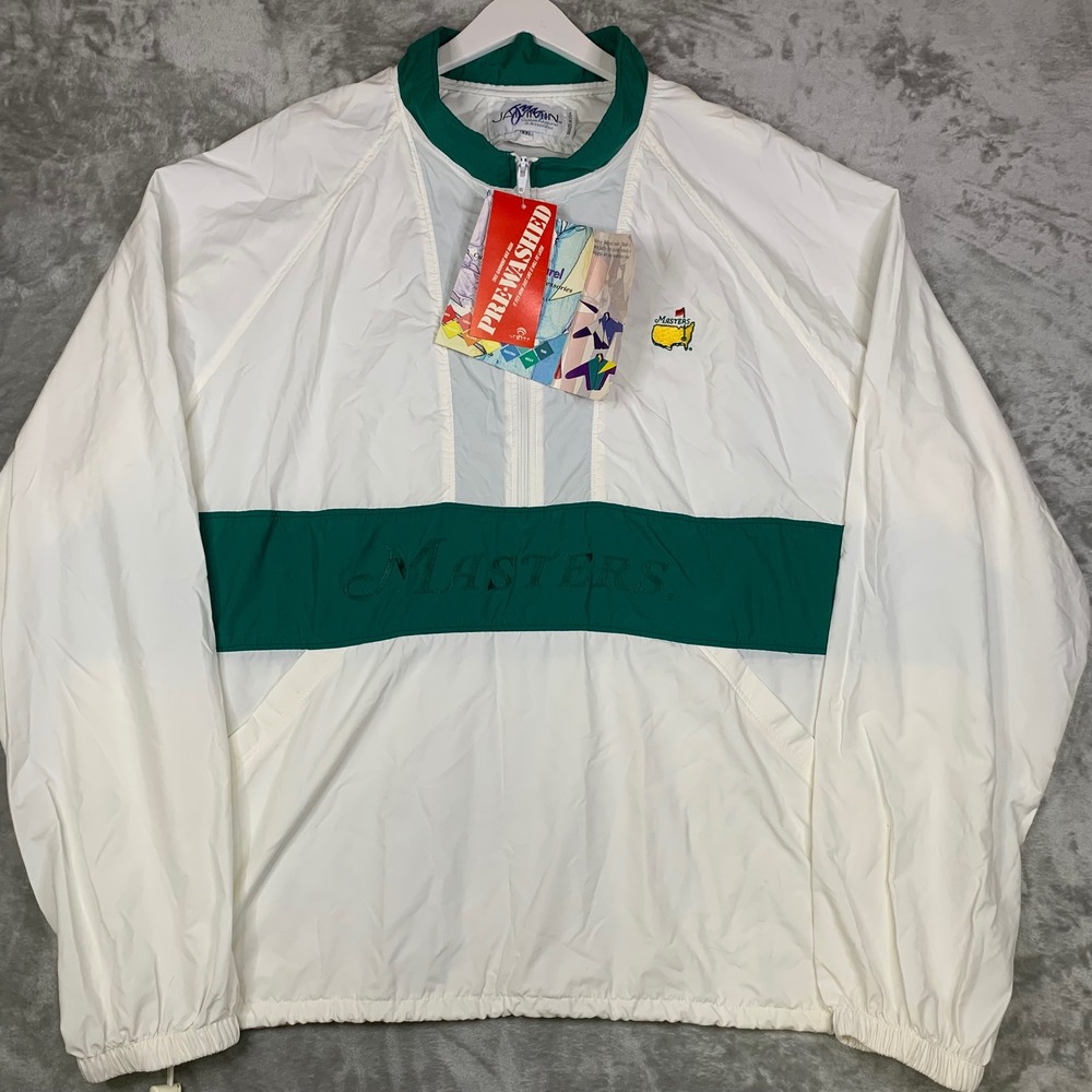 Vtg 90s Masters Golf Windbreaker Jacket XXL 2XL JAMMIN USA Deadstock Flaw NWT
